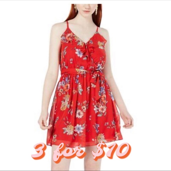 BCX Dresses & Skirts - Red Floral Dress by BCX